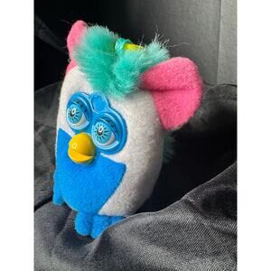 Vintage 2000 McDonald's Gray Furby Plush Clip/Keychain